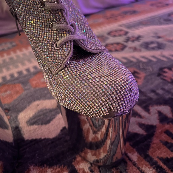 Sparkley Pleaser Boots size 7 - Picture 4 of 4